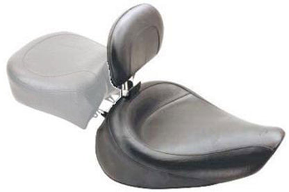 Mustang Motorcycle Mustang 06-17 Harley Dyna Wide Touring Solo Seat w/ Driver Backrest - Black