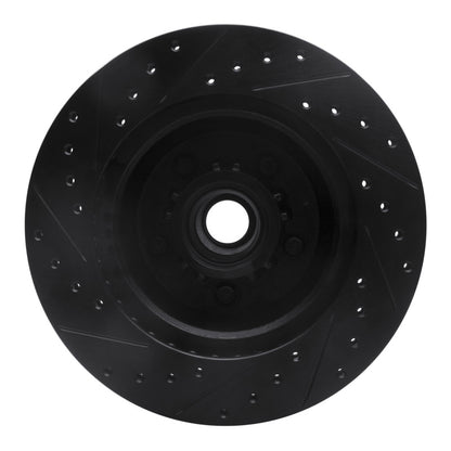 R1 Concepts R1 76-81 Chrysler CORDOBA Front Right Drilled & Slotted Black Brake Rotor