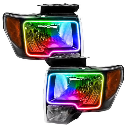 ORACLE Lighting Oracle 09-14 Ford F-150 LED HL - Black - ColorSHIFT w/o Controller