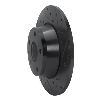 R1 Concepts R1 08-15 Audi TT Quattro Rear Right Drilled & Slotted Black Brake Rotor