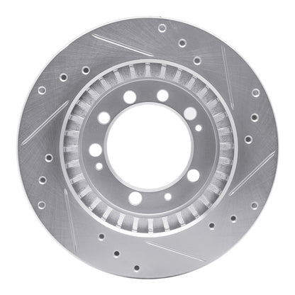 R1 Concepts R1 83-89 Chrysler Conquest Rear Left Drilled & Slotted Silver Brake Rotor