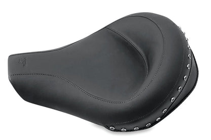 Mustang Motorcycle Mustang 94-96 Harley Road King Standard Touring Solo Seat w/Blk Pearl Studs - Black