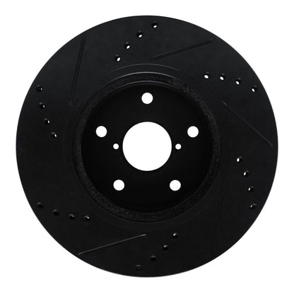R1 Concepts R1 -24 Subaru Forester Front Right Drilled & Slotted Black Brake Rotor