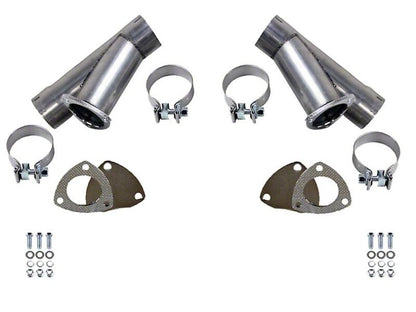 Granatelli Motor Sports Granatelli 3.0in Stainless Steel Manual Dual Exhaust Cutout Kit w/Slip Fit & Band Clamp