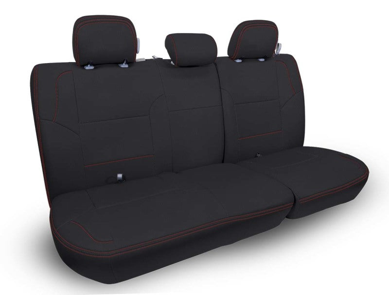 PRP Seats PRP 12-15 Toyota Tacoma Rear Bench Cover Double Cab - Black with Red Stitching