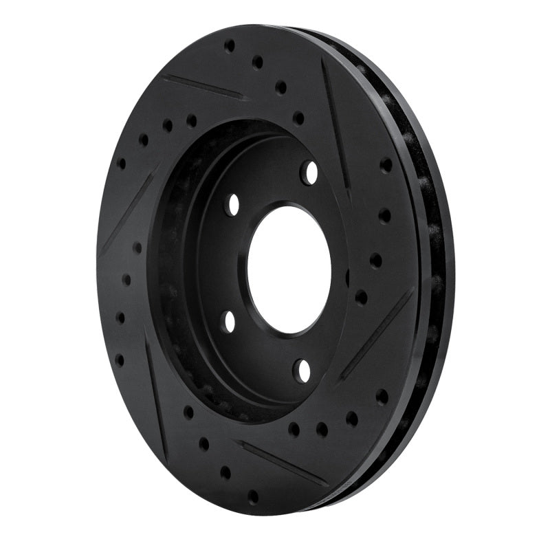 R1 Concepts R1 88-96 Buick Regal Front Left Drilled & Slotted Black Brake Rotor