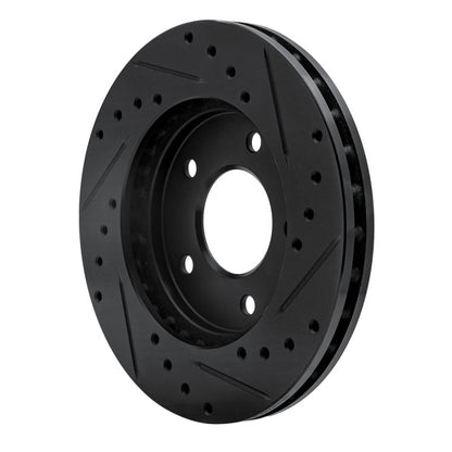 R1 Concepts R1 88-96 Buick Regal Front Left Drilled & Slotted Black Brake Rotor