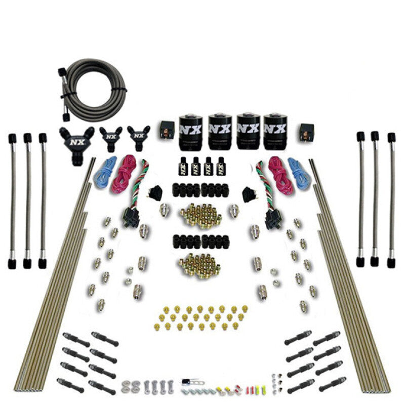 Nitrous Express 8 Cyl Dry Direct Port Dual Stage 4 Solenoids Nitrous Kit (200-600HP) w/o Bottle