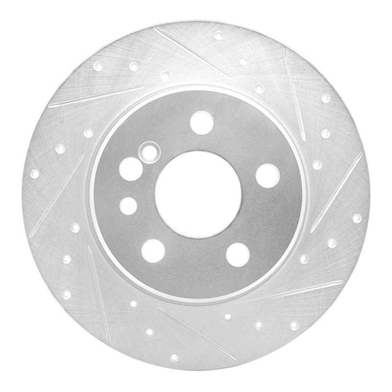 R1 Concepts R1 91-99 Mercedes-Benz S350 Rear Right Drilled & Slotted Silver Brake Rotor