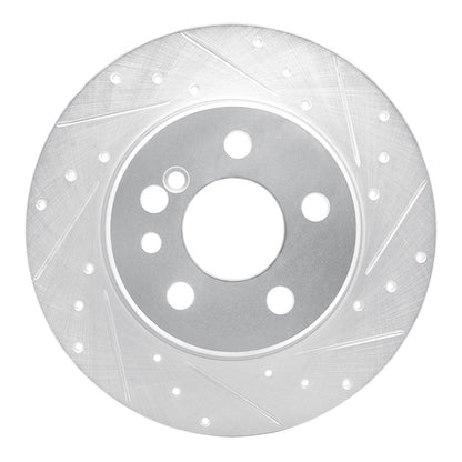 R1 Concepts R1 91-99 Mercedes-Benz S350 Rear Right Drilled & Slotted Silver Brake Rotor