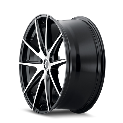 Kraze Wheels Kraze KR193 Turismo 20x8.5 / 5x115 BP / 38mm Offset / 72.62mm Hub Gloss Black Machined Wheel