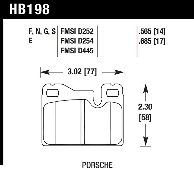 Hawk Performance Hawk 77-88 Porsche 924 / 78-85 & 92-95 928 / 83-91 944 HT-10 Rear Race Brake Pads