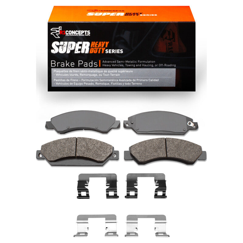 R1 Concepts R1 05-08 Cadillac Escalade Front Super Duty Pads & Hardware Kit