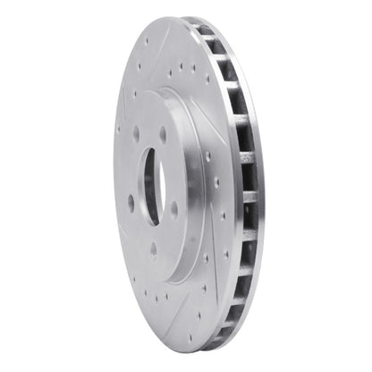 R1 Concepts R1 84-95 Chrysler LeBaron GTC & GTS Front Left Drilled & Slotted Silver Brake Rotor