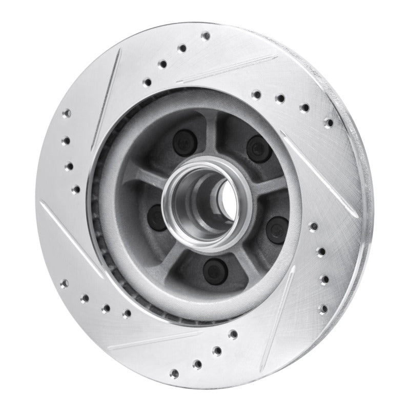 R1 Concepts R1 1968-1973 Ford Country SQUIRE Front Right Drilled & Slotted Silver Brake Rotor