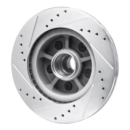 R1 Concepts R1 1968-1973 Ford Country SQUIRE Front Right Drilled & Slotted Silver Brake Rotor