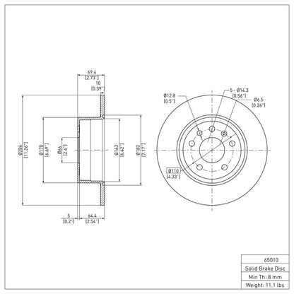 DFC 97-08 Chevrolet/Opel Astra (Mexico) Rear Brake Rotor