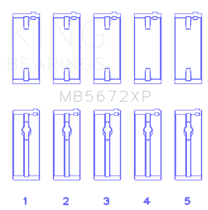 King Engine Bearings King Ford Escort/Sierra YB 2.0L DOHC Cosworth (Size STD) Performance Main Bearing Set