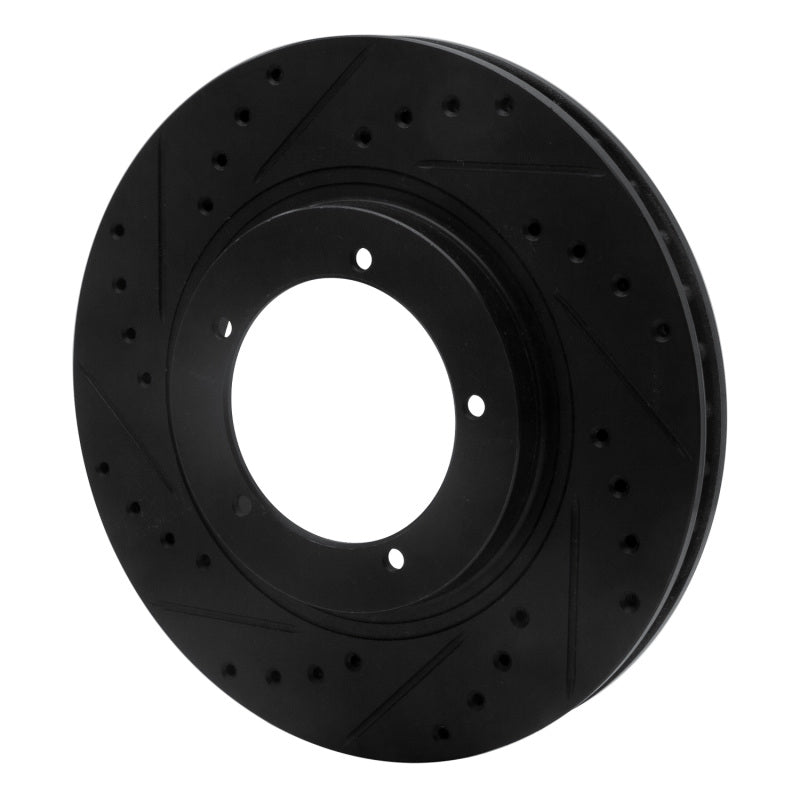 R1 Concepts R1 86-86 Porsche 944 Turbo Front Left Drilled & Slotted Black Brake Rotor