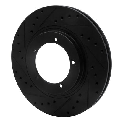 R1 Concepts R1 86-86 Porsche 944 Turbo Front Left Drilled & Slotted Black Brake Rotor