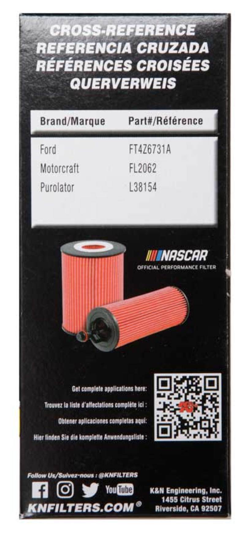 K&N Engineering K&N Ford / Lincoln 1.938in OD x 5.5in H Oil Filter
