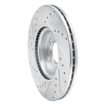 R1 Concepts R1 88-91 Mazda 929 Front Right Drilled & Slotted Silver Brake Rotor