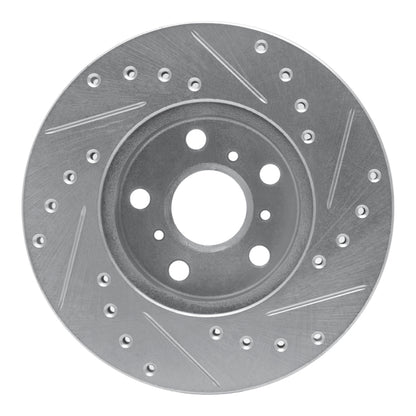 R1 Concepts R1 87-87 Toyota Camry Front Left Drilled & Slotted Silver Brake Rotor