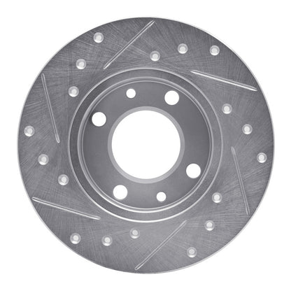 R1 Concepts R1 1966-1992 Bertone X-1/9 Front/Rear Right Drilled & Slotted Silver Brake Rotor