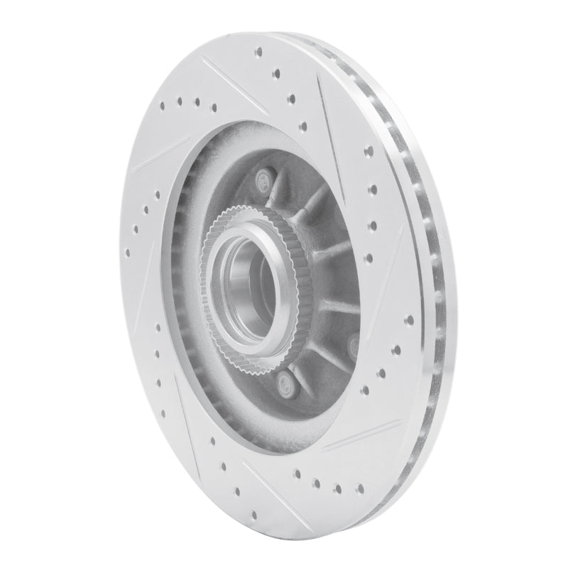 R1 Concepts R1 97-99 Ford F-150 RWD Front Left Drilled & Slotted Silver Brake Rotor