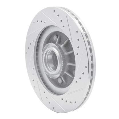 R1 Concepts R1 97-99 Ford F-150 RWD Front Left Drilled & Slotted Silver Brake Rotor