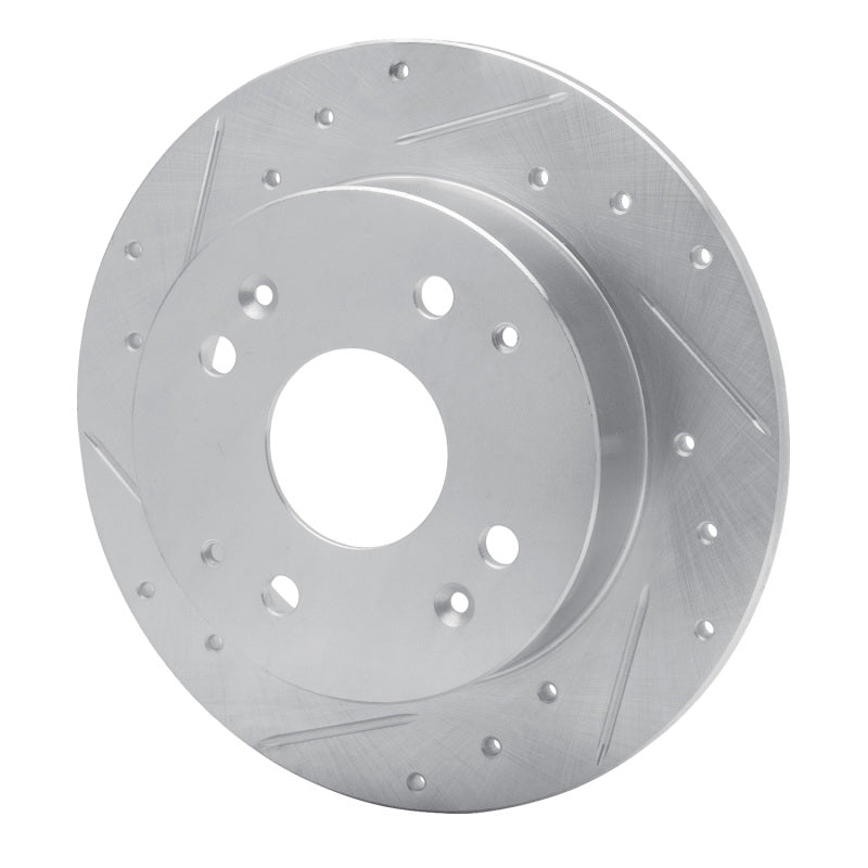 R1 Concepts R1 98-02 Acura CL Rear Left Drilled & Slotted Silver Brake Rotor