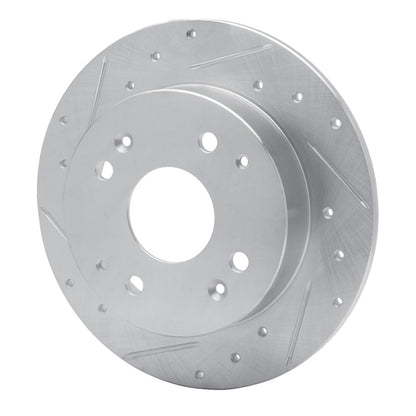 R1 Concepts R1 98-02 Acura CL Rear Left Drilled & Slotted Silver Brake Rotor