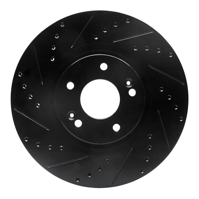 R1 Concepts R1 15-21 Kia Sedona Front Left Drilled & Slotted Black Brake Rotor