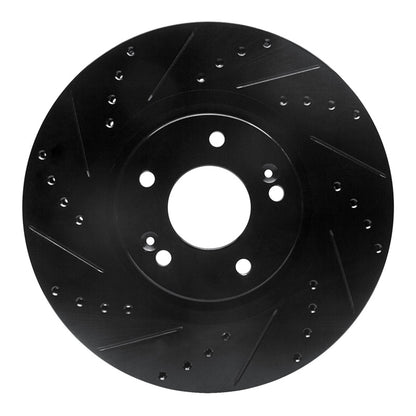 R1 Concepts R1 15-21 Kia Sedona Front Left Drilled & Slotted Black Brake Rotor