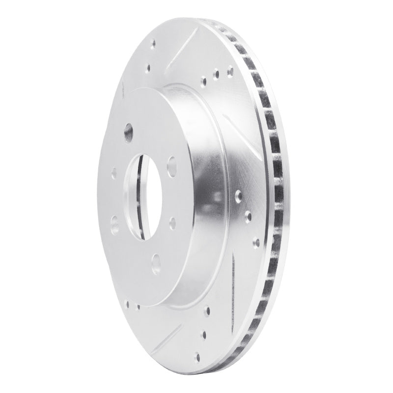R1 Concepts R1 91-02 Saturn SC Front Left Drilled & Slotted Silver Brake Rotor
