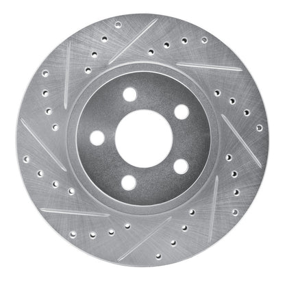 R1 Concepts R1 01-10 Chrysler PT Cruiser Front Left Drilled & Slotted Silver Brake Rotor
