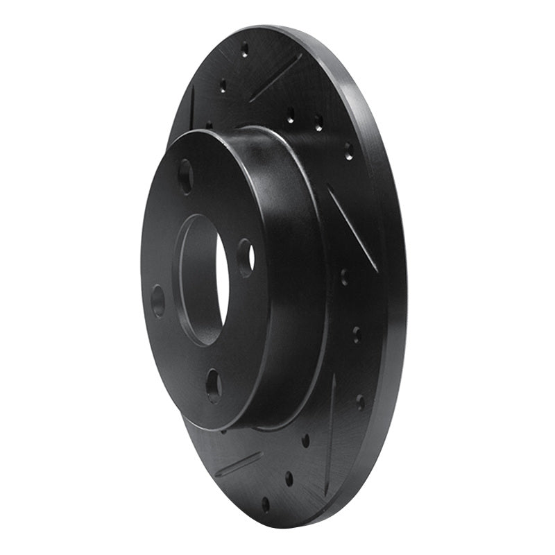 R1 Concepts R1 81-87 Renault ALLIANCE Front Left Drilled & Slotted Black Brake Rotor
