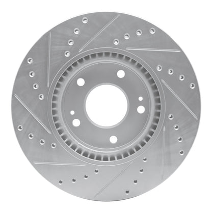 R1 Concepts R1 12-16 Kia SportAGE (USA/Canada) Front Right Drilled & Slotted Silver Brake Rotor