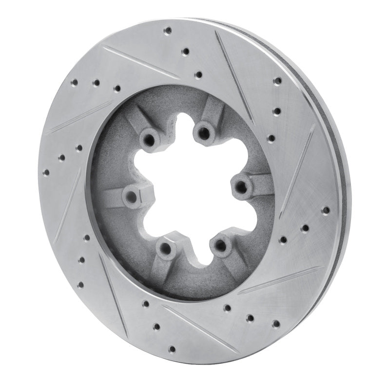 R1 Concepts R1 09-12 Chevrolet Colorado Front Left Drilled & Slotted Silver Brake Rotor