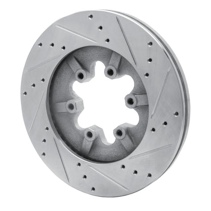 R1 Concepts R1 09-12 Chevrolet Colorado Front Left Drilled & Slotted Silver Brake Rotor
