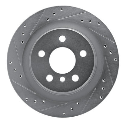 R1 Concepts R1 16-26 BMW 228I Gran Coupe Rear Left Drilled & Slotted Silver Brake Rotor