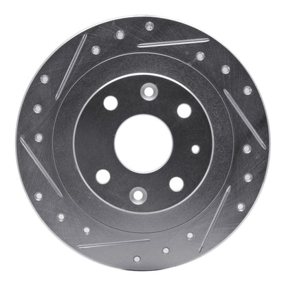 R1 Concepts R1 90-03 Ford Escort Rear Left Drilled & Slotted Silver Brake Rotor