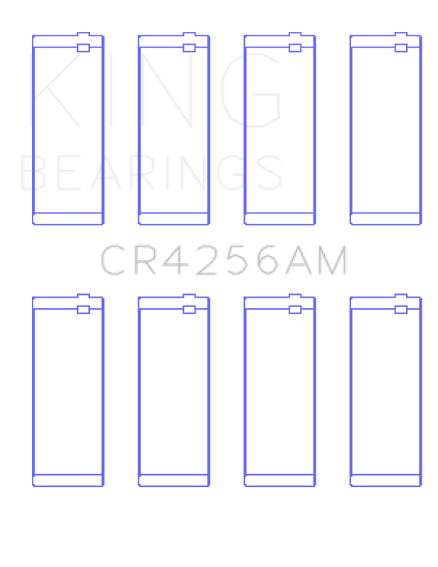 King Engine Bearings King Chrysler 148/148 Turbo DOHC 16V / Jeep 148 DOHC 16V (Size +0.50) Rod Bearing Set