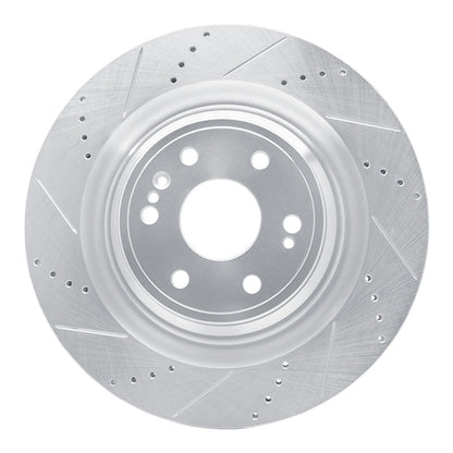 R1 Concepts R1 14-20 Cadillac Escalade ESV Front Left Drilled & Slotted Silver Brake Rotor