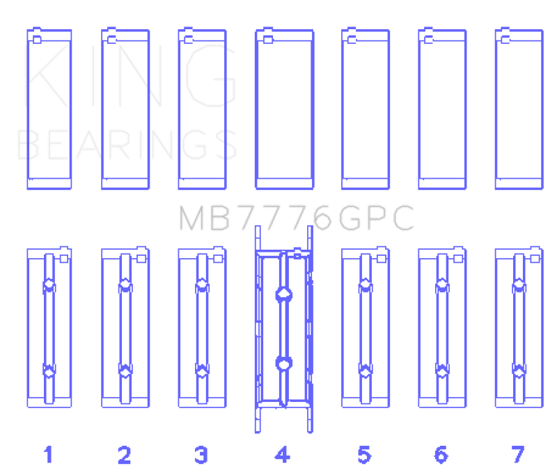 King Engine Bearings BMW N55 B30A/ N53 B30A/ N52 B30A Main Bearing Set - Size +0.25mm