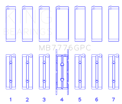King Engine Bearings BMW N55 B30A/ N53 B30A/ N52 B30A Main Bearing Set - Size +0.26mm