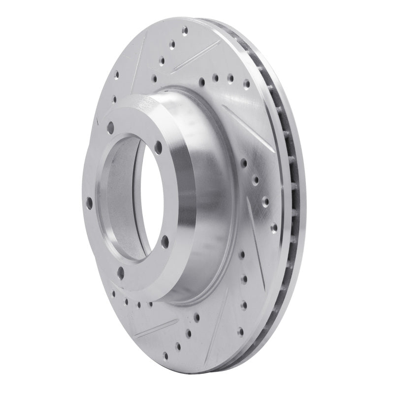 R1 Concepts R1 90-16 Land Rover Defender 90 Front Left Drilled & Slotted Silver Brake Rotor