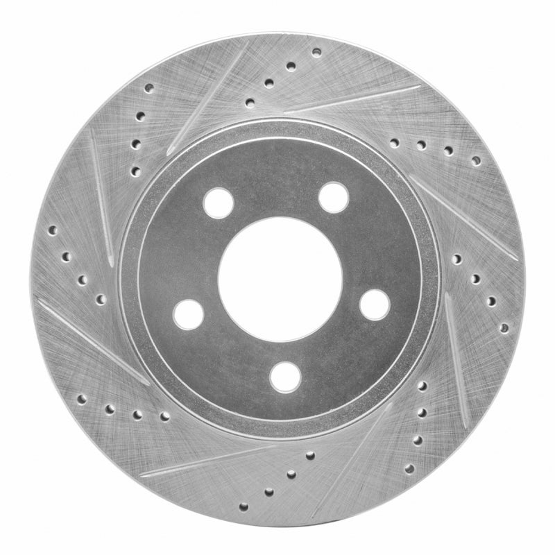 R1 Concepts R1 2001-2011 Ford Explorer Sport Front Left Drilled & Slotted Silver Brake Rotor