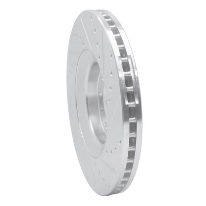 R1 Concepts R1 98-09 Audi A4 Quattro Front Left Drilled & Slotted Silver Brake Rotor