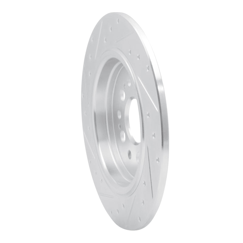 R1 Concepts R1 17-25 Acura RDX Rear Right Drilled & Slotted Silver Brake Rotor